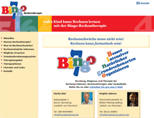 Tablet Screenshot of bingo-rechentherapie.de
